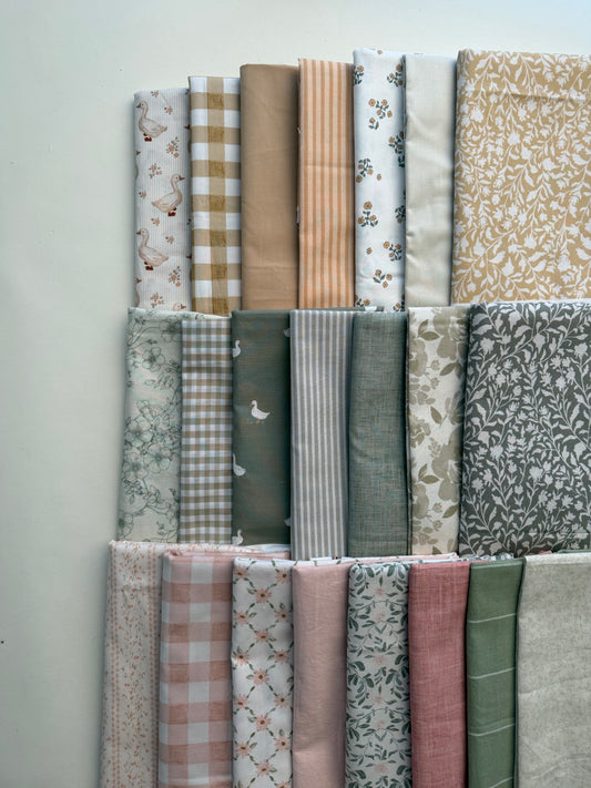 Custom Fabric Banner / cottage core Collection- yellows, greens & pinks
