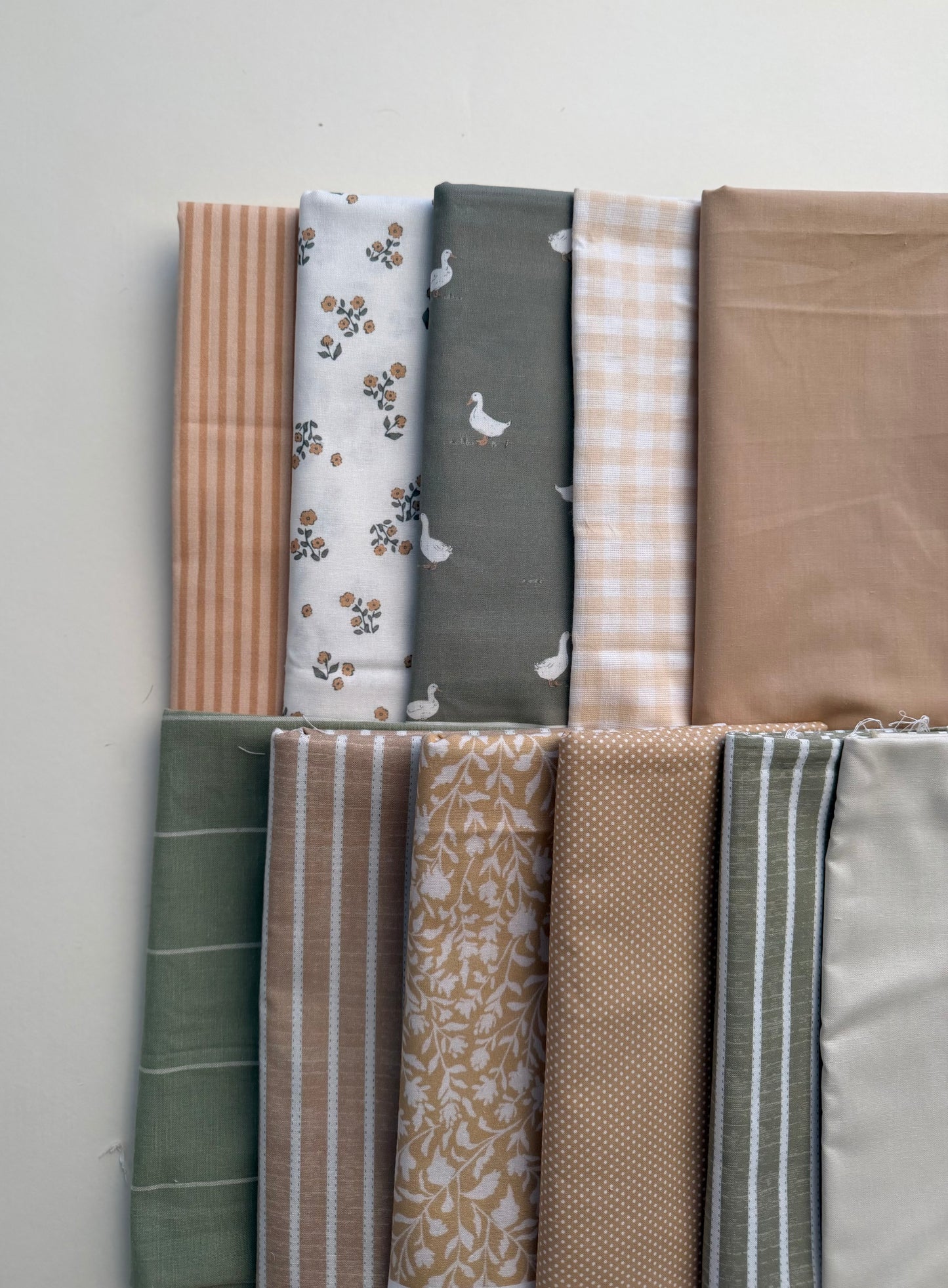 Custom Fabric Banner / Lucy Collection- greens, yellows, and tans