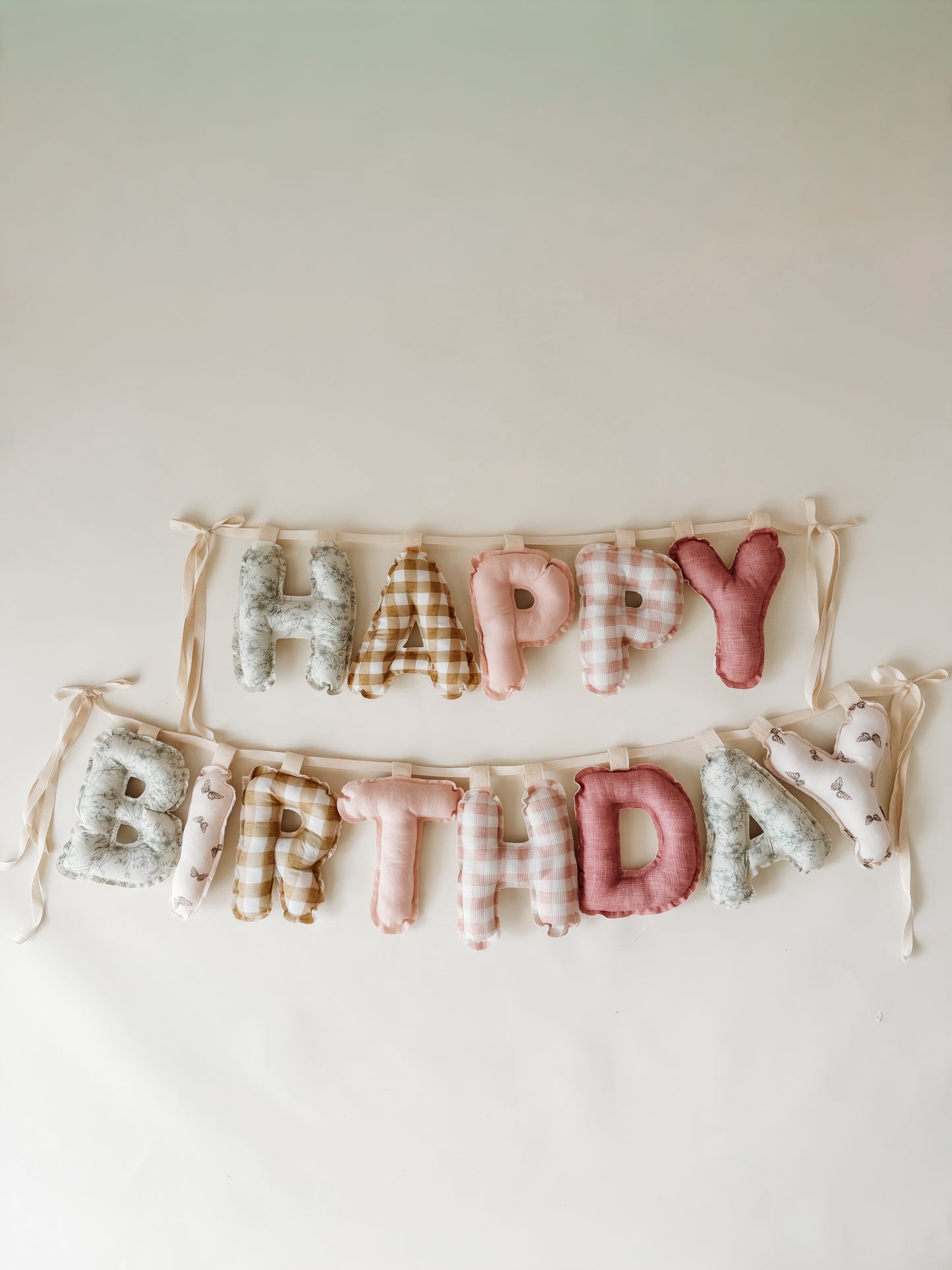Custom Happy Birthday Fabric Banner | Puffy Letter Nursery Decor
