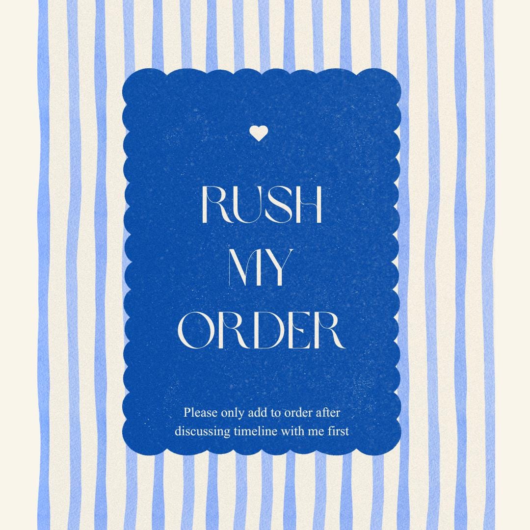 Expedited order: Rush fee