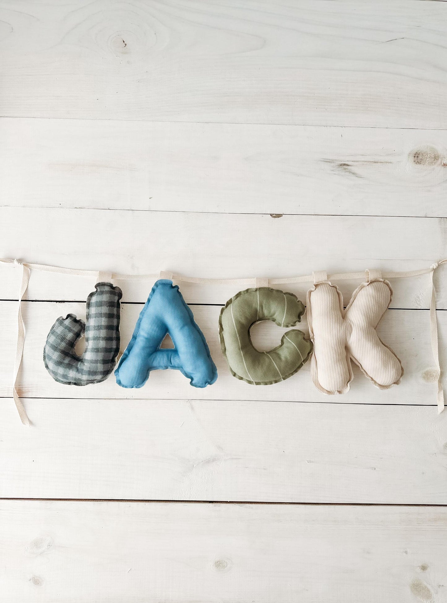 Puffy Fabric Name Banner | 3D Letters Nursery Decor, Birthday Garland