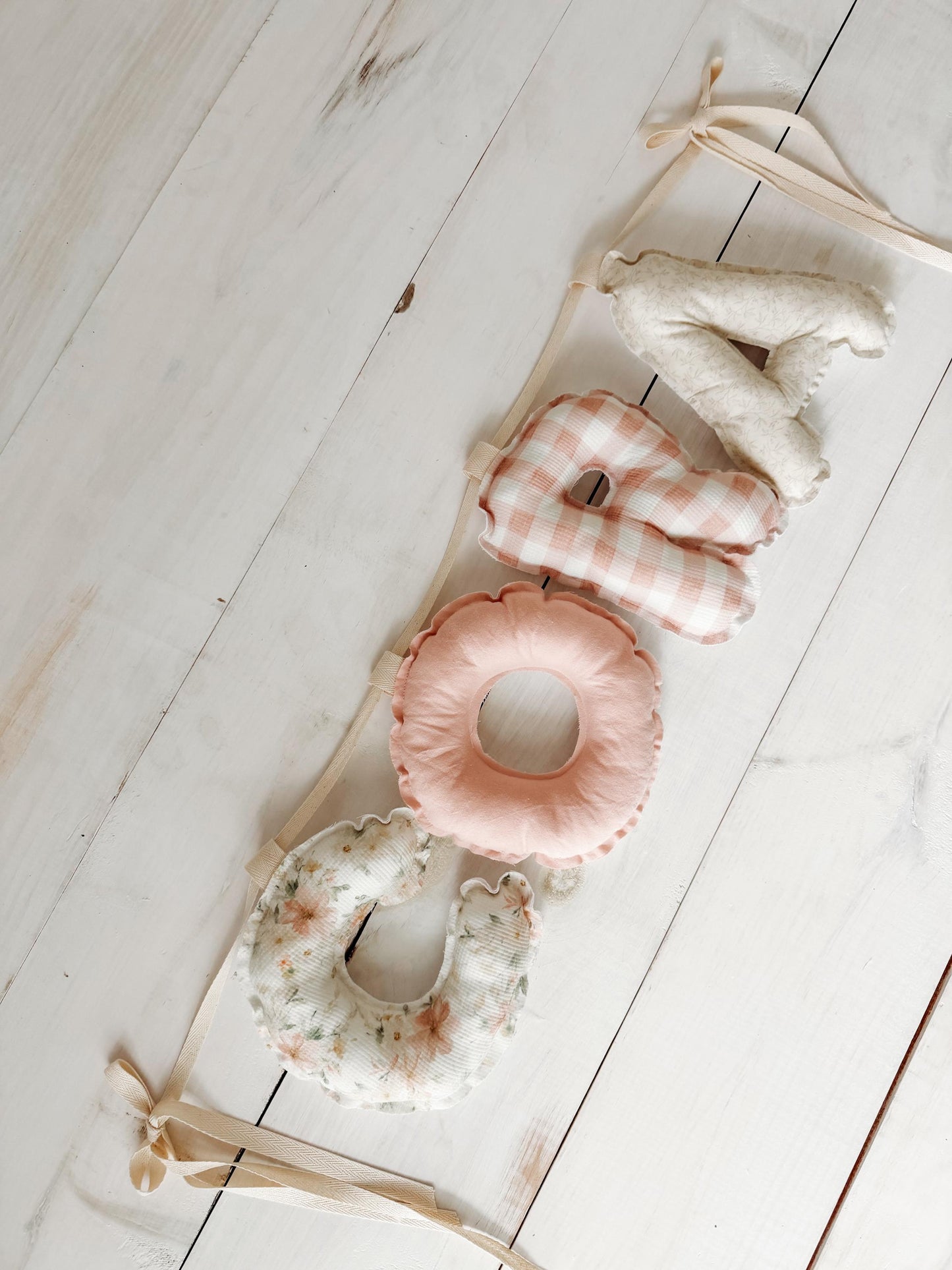 Puffy Fabric Name Banner | 3D Letters Nursery Decor, Birthday Garland