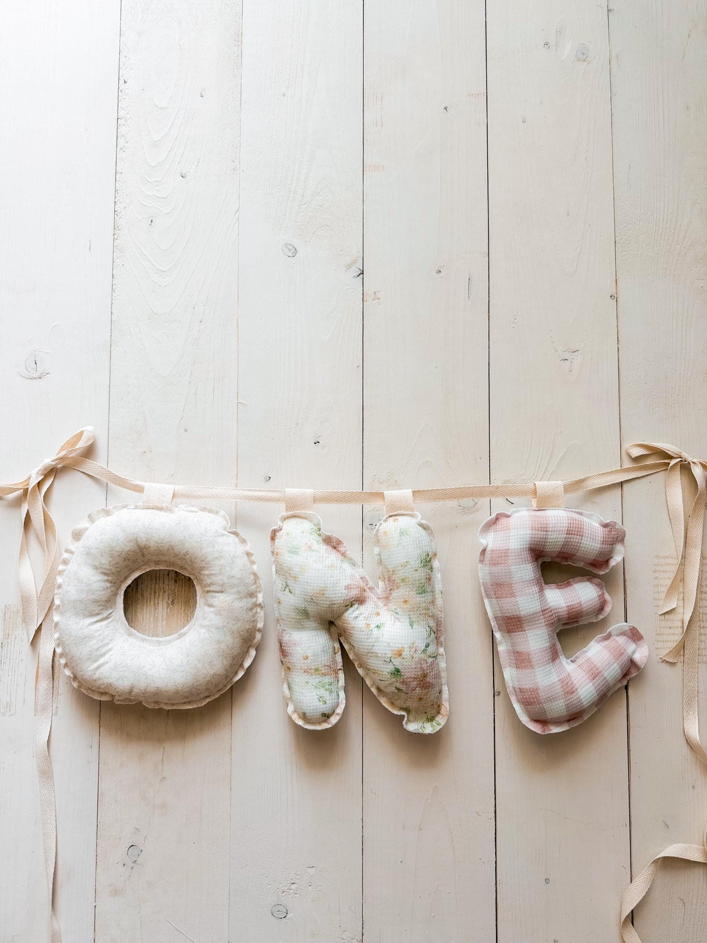Custom Fabric High Chair Banner | Puffy Letters Nursery Decor | Handmade Birthday Garlands | Number Banner